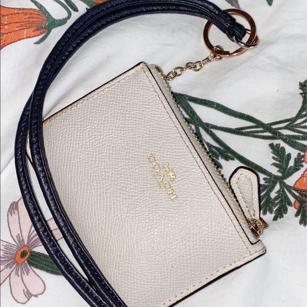 Coach Zip ID Case and lanyard